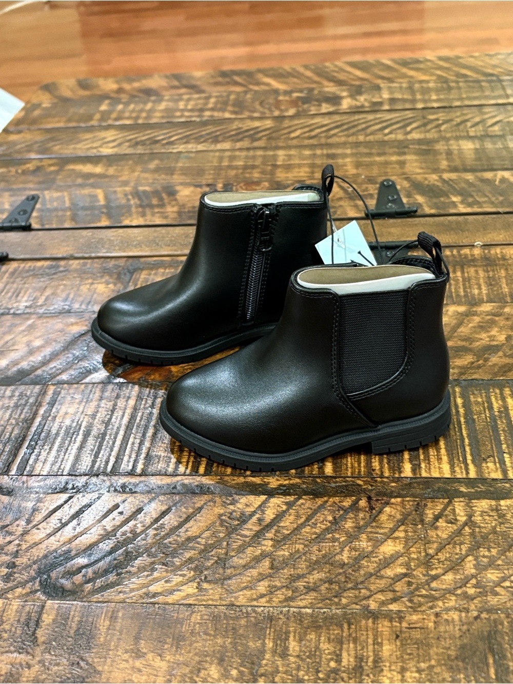 Cat & Jack Black Kids' Chelsea Boots with Side Zipper